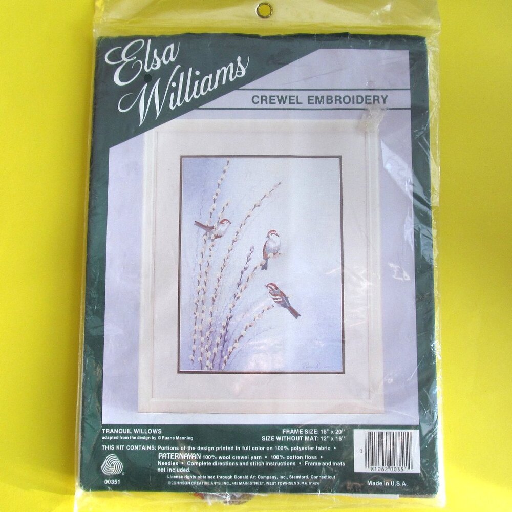 Elsa Williams crewel embroidery kit Vintage